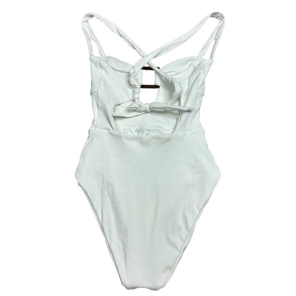 BECCA Fine Line‎ One-piece Swimsuit In White